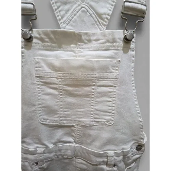 Girls White Denim Shortalls | Overall Shorts | Size 9 | Pre-Owned - Picture 14 of 15